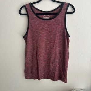 Dikotomy Premium Basics Tank Top Men's Small Red Striped Sleeveless Casual Shirt